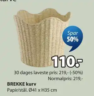 JYSK BREKKE kurv tilbud