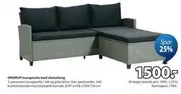 JYSK ONDRUP loungesofa med chaiselong tilbud