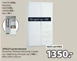 JYSK JENSLEV garderobeskab tilbud