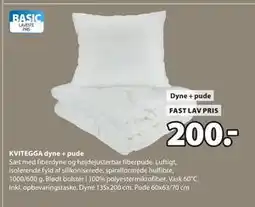 JYSK KVITEGGA dyne + pude tilbud