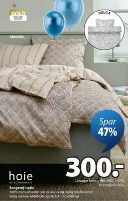 JYSK Sengetøj i satin tilbud