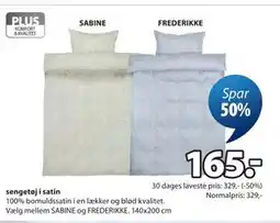 JYSK sengetøj i satin tilbud