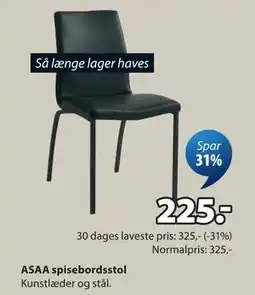 JYSK ASAA spisebordsstol tilbud