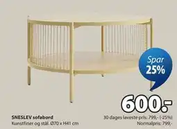 JYSK SNESLEV sofabord tilbud