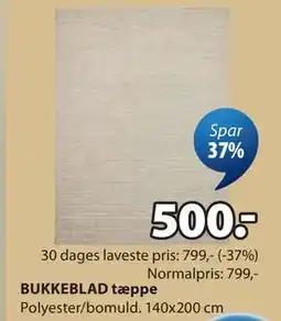 JYSK BUKKEBLAD tæppe tilbud