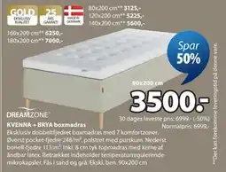 JYSK KVENNA + BRYA boxmadras tilbud