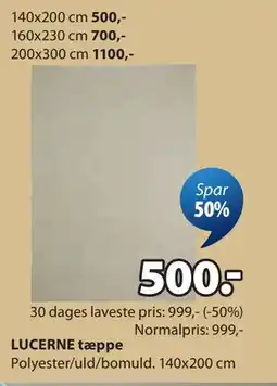 JYSK LUCERNE tæppe tilbud
