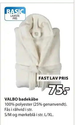 JYSK VALBO badekåbe tilbud