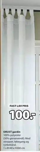 JYSK ORUST gardin tilbud