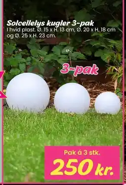 Hi five Solcellelys kugler 3-pak tilbud