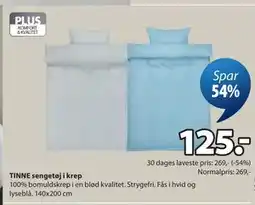 JYSK TINNE sengetøj i krep tilbud