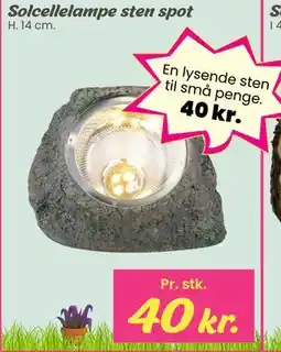 Hi five Solcellelampe sten spot tilbud