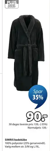 JYSK SIMRIS badekåbe tilbud