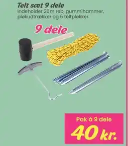 Hi five Telt sæt 9 dele tilbud