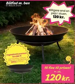 Hi five Bålfad m. ben tilbud