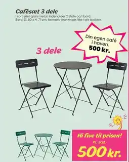 Hi five Cafésæt 3 dele tilbud
