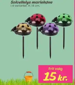Hi five Solcellelys mariehøne tilbud