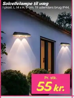 Hi five Solcellelampe til væg tilbud