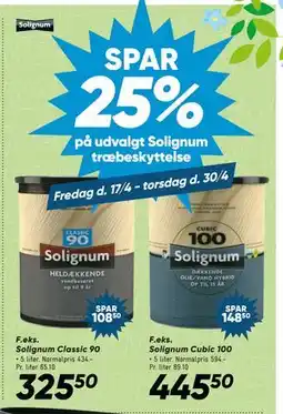 Bilka SPAR 25% på udvalgt Solignum træbeskyttelse tilbud