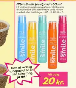 Hi five Ultra Smile tandpasta 60 ml tilbud