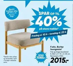 Bilka Burley loungestol tilbud