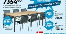 Bilka Mood havebord 208 cm tilbud