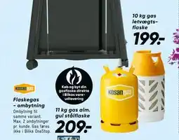 Bilka Flaskegas - ombytning tilbud