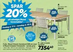 Bilka SPAR 20% på udvalgte Mood havemøbler tilbud