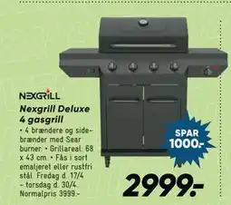 Bilka Nexgrill Deluxe 4 gasgrill tilbud