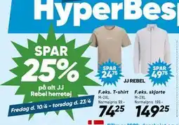 Bilka Spar 25% på alt JJ Rebel herretøj tilbud