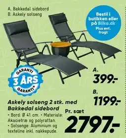 Bilka Bakkedal sidebord tilbud