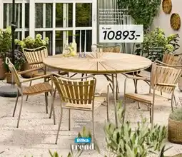 Bilka Kerteminde havebord med 6 Kerteminde havestole tilbud