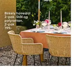 Bilka Birkely havestol 2-pak tilbud