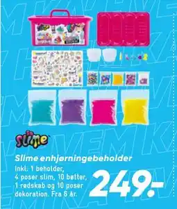 Bilka Slime enhjørningebeholder tilbud