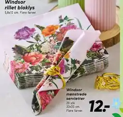 Bilka Windsor mønstrede servietter tilbud