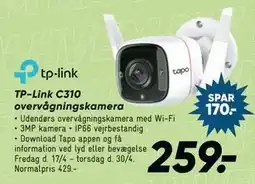 Bilka TP-Link C310 overvågningskamera tilbud