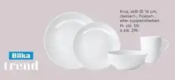 Bilka Krus, skål Ø: 14 cm, dessert-, frokost-, eller suppetallerken tilbud