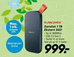 Bilka Sandisk 1 TB Ekstern SSD tilbud