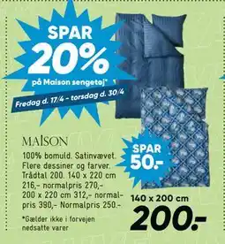 Bilka SPAR 20% Maison sengetøj tilbud