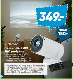 Bilka Denver PR-2500 FHD projektor tilbud