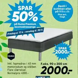 Bilka SPAR 50% Huma Premium boxmadrassenge tilbud