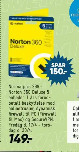 Bilka Norton 360 Deluxe 5 enheder tilbud