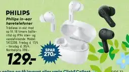 Bilka Philips in-ear høretelefoner tilbud