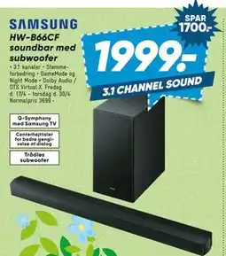 Bilka HW-B66CF soundbar med subwoofer tilbud