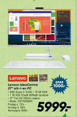 Bilka Lenovo IdeaCentre 27” alt-i-en PC tilbud