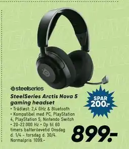 Bilka SteelSeries Arctis Nova 5 gaming headset tilbud