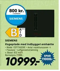 Bilka Kogeplade med indbygget emhætte tilbud