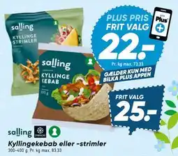 Bilka Kyllingekebab eller -strimler tilbud