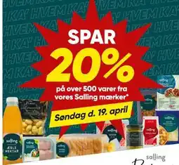 Bilka SPAR. 20% på over 500 varer fra vores Salling mærker tilbud