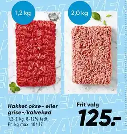 Bilka Hakket okse- eller grise-/kalvekød tilbud